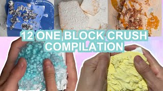 12 ONE BLOCK CRUSH COMPILATION | BABY POWDER PASTE, HAIR GEL, SHAMPOO, CORNSTARCH