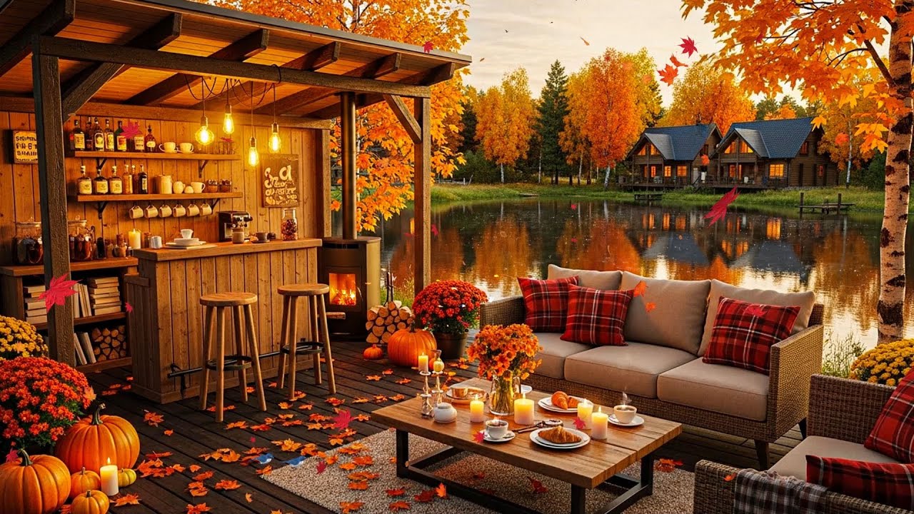 Cozy Autumn Fireplace Ambience рџќ Relaxing Autumn Jazz Instrumental