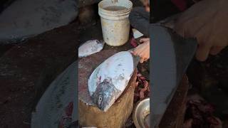 Amazing Huge Size Perfect Black Pomfret Fish Cutting Live In Bangladesh || #shorts