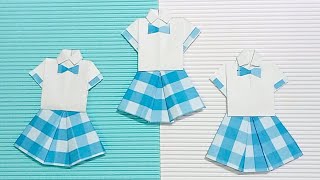 how to make origami school uniform