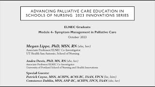 Webinar: ELNEC Graduate Symptom Management in Palliative Care