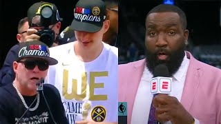 Michael Malone Interrupts Nikola Jokic to Destroy Kendrick Perkins for Racist MVP Voters Take! NBA