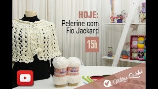 Aprenda com Vitória Quintal a fazer um pelerine com fio Jackard #14