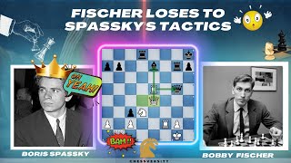 Fischer Loses to Spassky's tactics. Bobby Fischer 🇺🇸 [USA] vs.  Spassky 🇷🇺 [Russia] chess game.