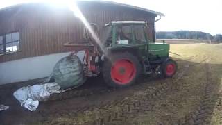 Silofutter holen mit Fendt Farmer 303 LS Turbomatik  -Agrarvideos Fränkische Schweiz-