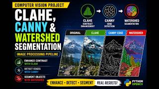 Computer Vision Project:CLAHE, Canny Edge Detection & Watershed Segmentation using Python and OpenCV