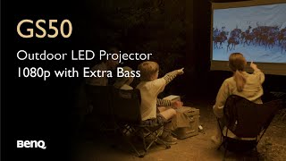 New! BenQ GS50 Portable Projector with 2.1 Channel Speakers with Extra Bass!