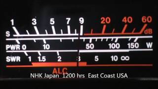 Kenwood TS 440  receiving NHK Japan 1200 UTC