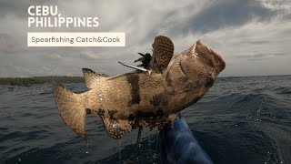 Ep02 | SPEARFISHING PHILIPPINES | CATCH AND COOK | Hunting Grouper, Red Snapper and Buffalo Emperor