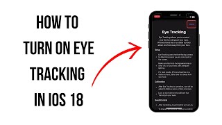 How to Turn On Eye Tracking in iOS 18