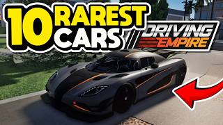 Top *10 RAREST* CARS Inside of Driving Empire!! 2024