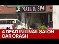 4 dead, 9 injured after minivan crashes into nail salon on Long Island