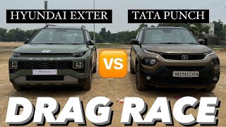 DRAG RACE - HYUNDAI EXTER VS TATA PUNCH !! #tatapunch #hyundaiexter #punch #hyundaiexter2023