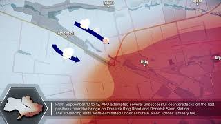 RYBAR Front line in Pesky and Donetsk Airport is under the control of DPR militia in September 2022