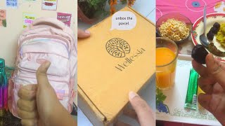 📚what i carry in my school bag🛍️+unboxing a parcel from wellessia.@Wellessia