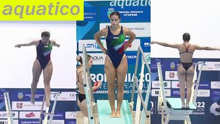 Diver Rebecca Ciancaglini (Italy) at LEN 2022 Bucharest - 1m Preliminary, Final | Beautiful diving