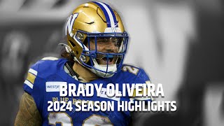 Brady Oliveira 2024 CFL Highlights