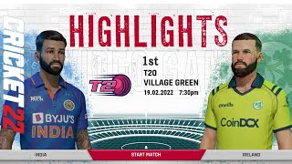 1st T20 𝗜𝗡𝗗 𝘃𝘀 𝗜𝗥𝗘 - 𝗜𝗻𝗱𝗶𝗮 𝘃𝘀 𝗜𝗿𝗲𝗹𝗮𝗻𝗱 - Final Match Highlights Cricket 22 Prediction