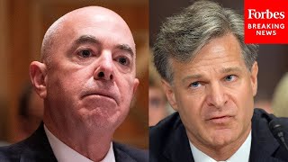 'DHS And FBI Have Failed...': Senate Dem Chair Lambasts Mayorkas And Wray To Their Faces At Hearing