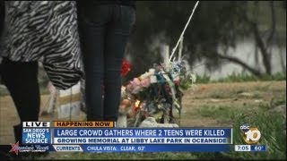 Memorial grows for 2 teenagers shot, killed at Libby Lake Park in Oceanside