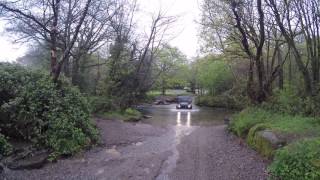 Land Rover Defender small river crossing at Meavy ford