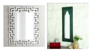 Unique Wooden Rectangular Wall Mirror