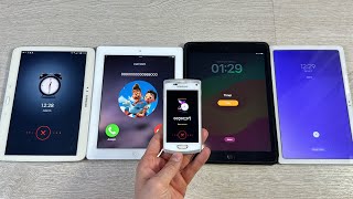 iPad8 vs Samsung Tab8 incoming Call SamsungTablet4 \u0026 Ipad4 Alarm Clock