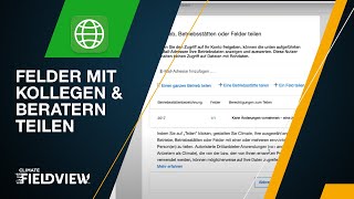 [Web] Felder mit Kollegen oder Beratern teilen | Climate FieldView