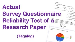 Actual Survey Questionnaire Reliability Test // Cronbach's Alpha // Likert Scale (Tagalog)