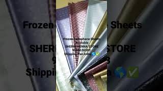 Frozen Cellophane Sheets Available In SHERIN HENNA STORE 9588636503 Shipping Pan India 🌎✅