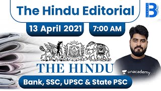 7:00 AM - The Hindu Editorial Analysis by Vishal Parihar | The Hindu Analysis | 13 April 2021