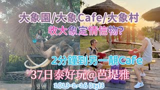 37日泰好玩@芭堤雅 大象園/大象村/大象Cafe 嘆特色特飲 睇歌舞表演 2分鐘去埋另一靚Cafe 睇日落 2023-2-26日 DAY 13