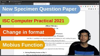 ISC Specimen Question Paper | 2021 | Computer Science Practical | SOLVED | Mobius Function | Java