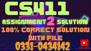 CS411 ASSIGNMENT 2 SOLUTION SPRING 2025