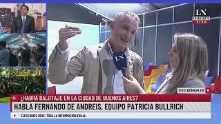 Fernando de Andreis: "Hasta ahora la elección de Patricia en Ciudad es muy buena"
