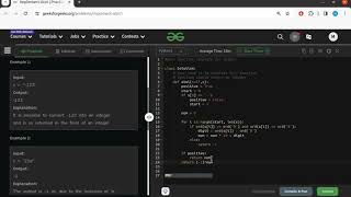 GeeksForGeeks | Implement Atoi
