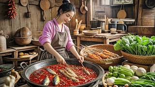 Traditional flavors revived: Braised Grass Carp with Galangal | Lam Anh Countryside