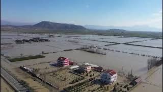 Pamjet me dron nga Shkodra, hapësirat e paanë nën ujë