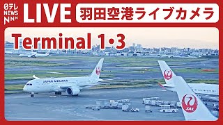 【ライブカメラ】羽田空港 "T1" "T3" HANEDA,Tokyo International Airport（日テレNEWS LIVE）