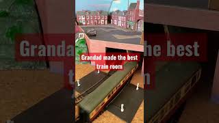 #shorts 老爺爺親手製作的超精緻玩具火車房 Grandad made the best train room