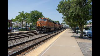 Metra & BNSF Racetrack Action Racetrack At La Grange & Western Springs