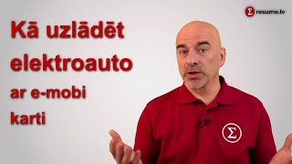 Elektroauto uzlāde ar e-mobi karti