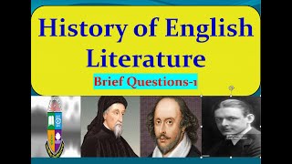 History of English Literature, Brief-1