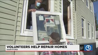 Video: Volunteers come together this weekend to help Hartford residents with home repairs