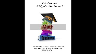 UHS Math Course Selection 2023-24 Video