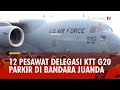 Sebanyak 12 Pesawat Delegasi KTT G20 Parkir di Bandara Juanda