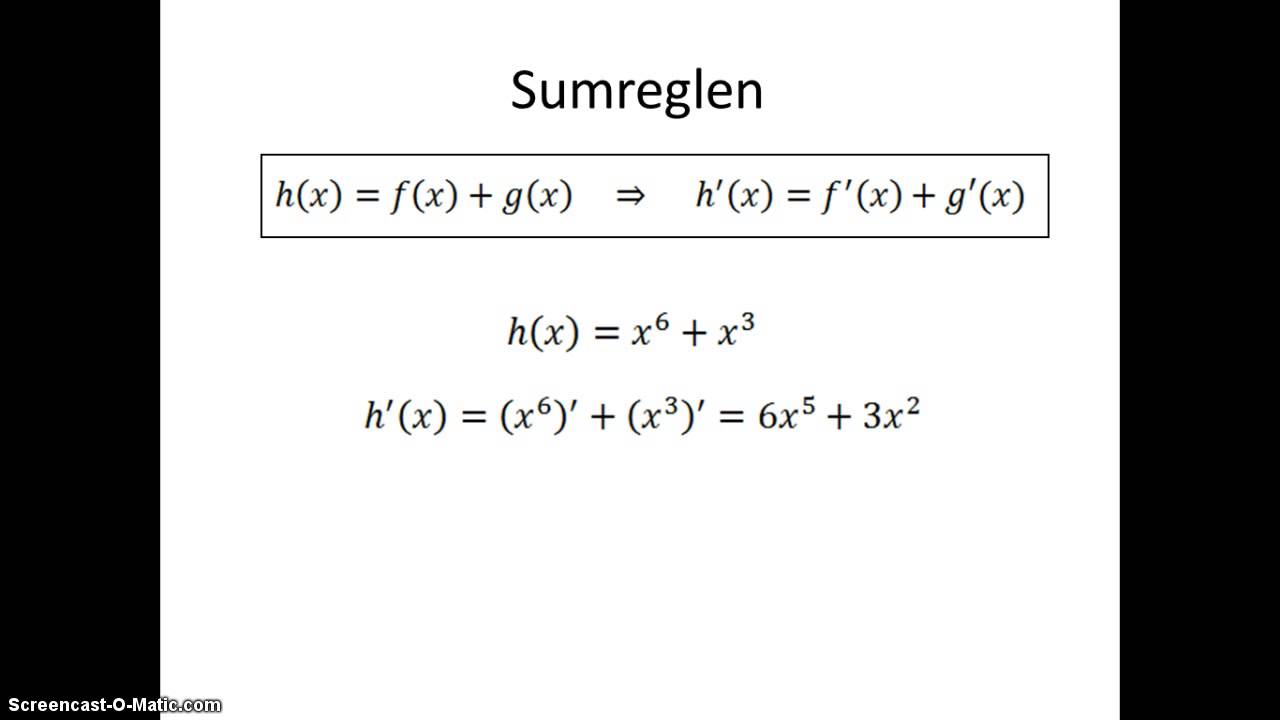 Differentialregning 2 - Regneregler - YouTube