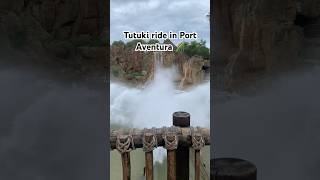 Tutuki water ride in Port Aventura theme park🎢 #travel #portaventura #portaventuraworld #spain