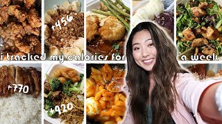 I TRACKED MY CALORIES FOR A WEEK | What I Eat in a Week (Realistic) | *rough* Week in Life of PREMED