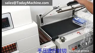 Semi Automatic Manual L Bar Box PVC PP Film Sealer Wrapping Machine